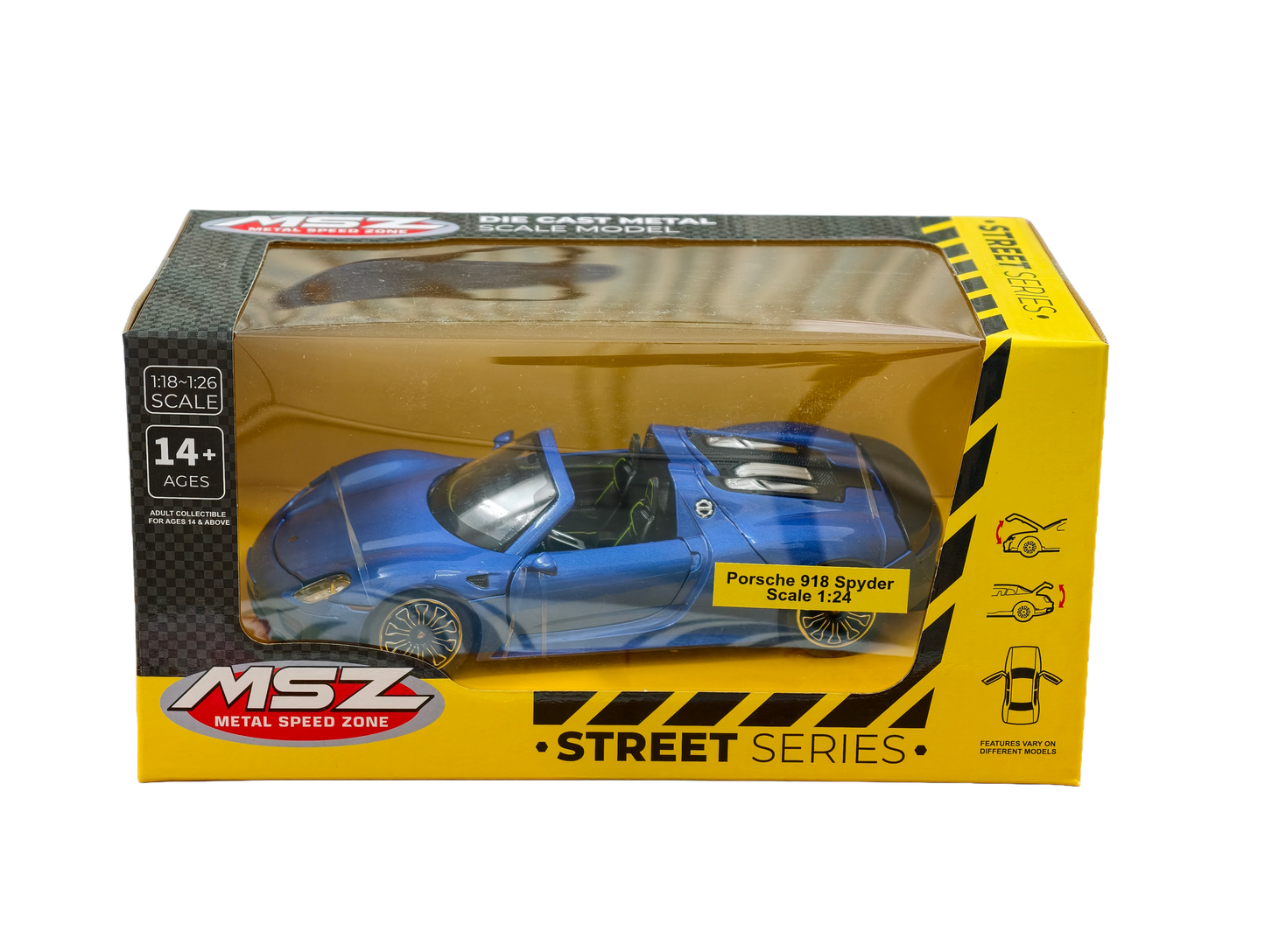 Porsche 918 Spyder Blue 1:18 MSZ