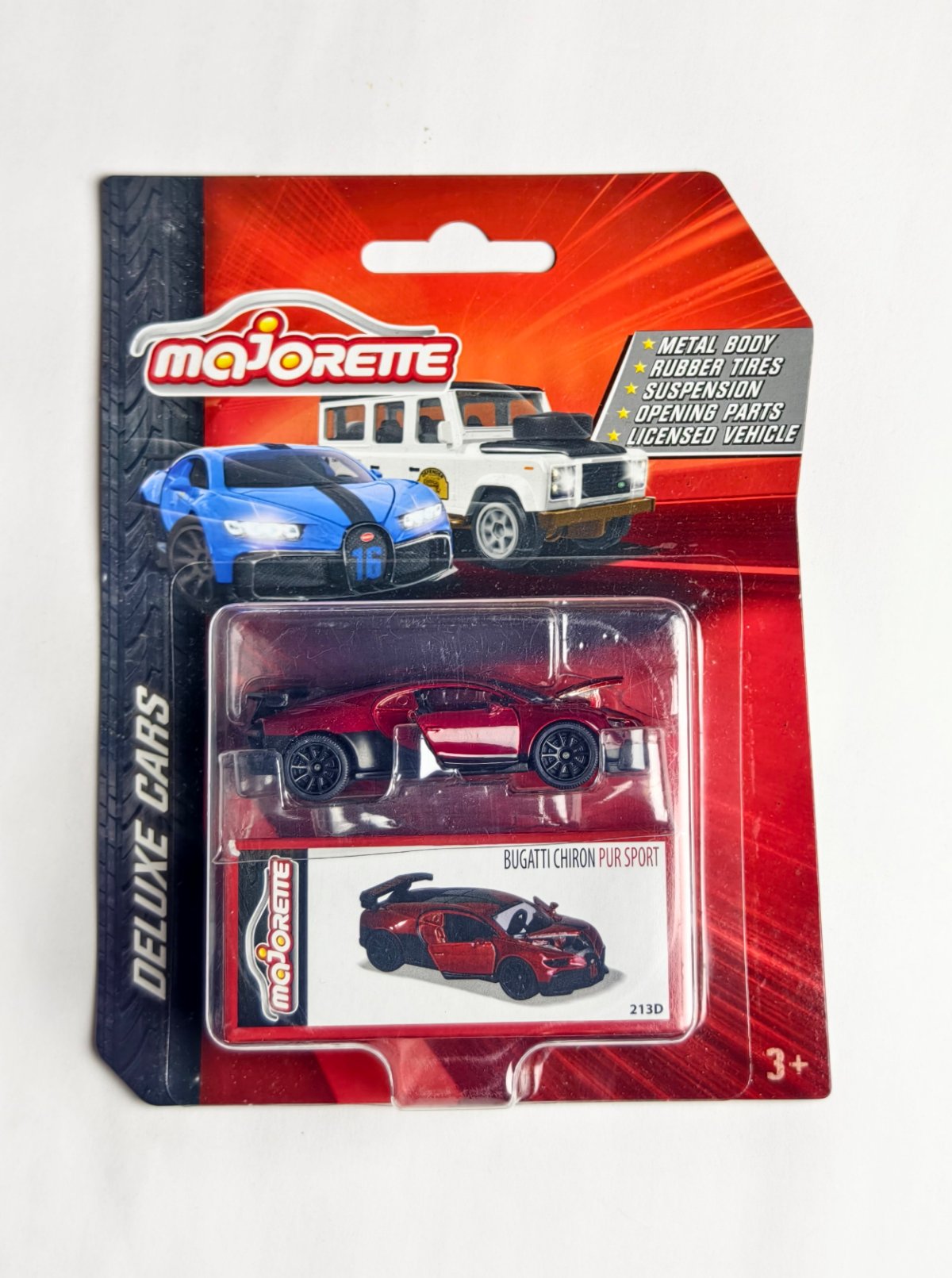 Buggati Chiron Pur Sport Red Majorette Deluxe
