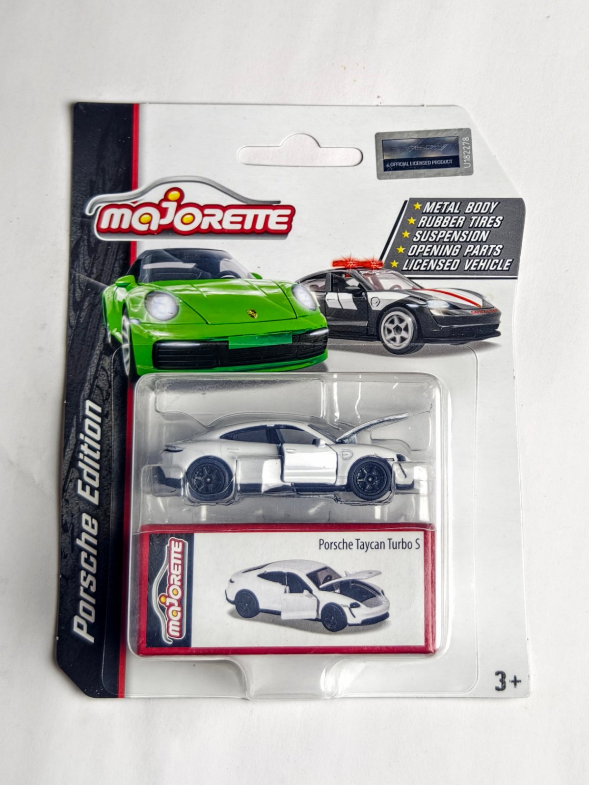 Porsche Tycan Turbo S White Majorette Deluxe