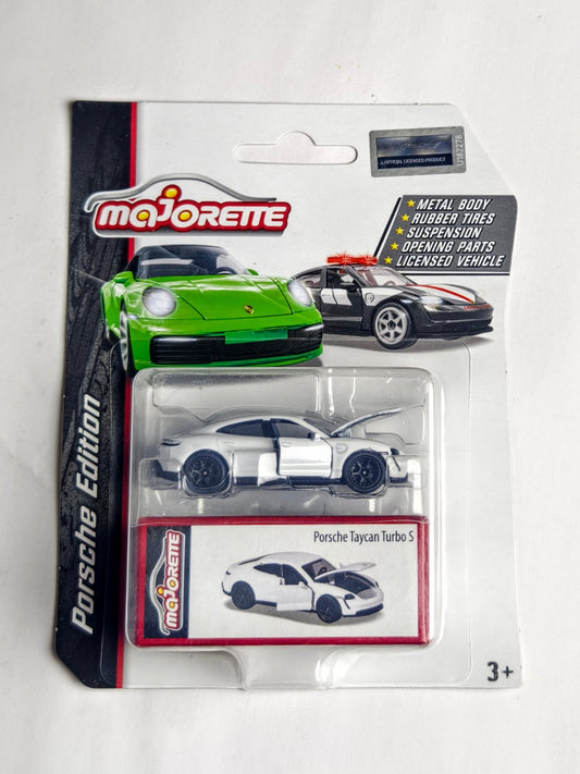 Porsche Tycan Turbo S White Majorette Deluxe
