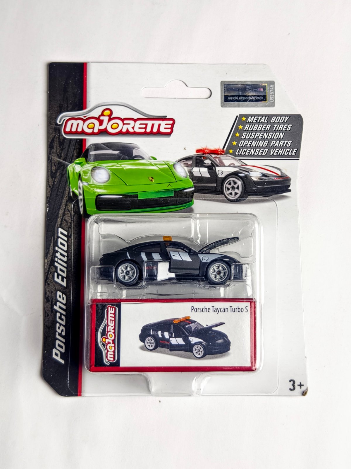 Porsche Tycan Turbo S Black Majorette Deluxe