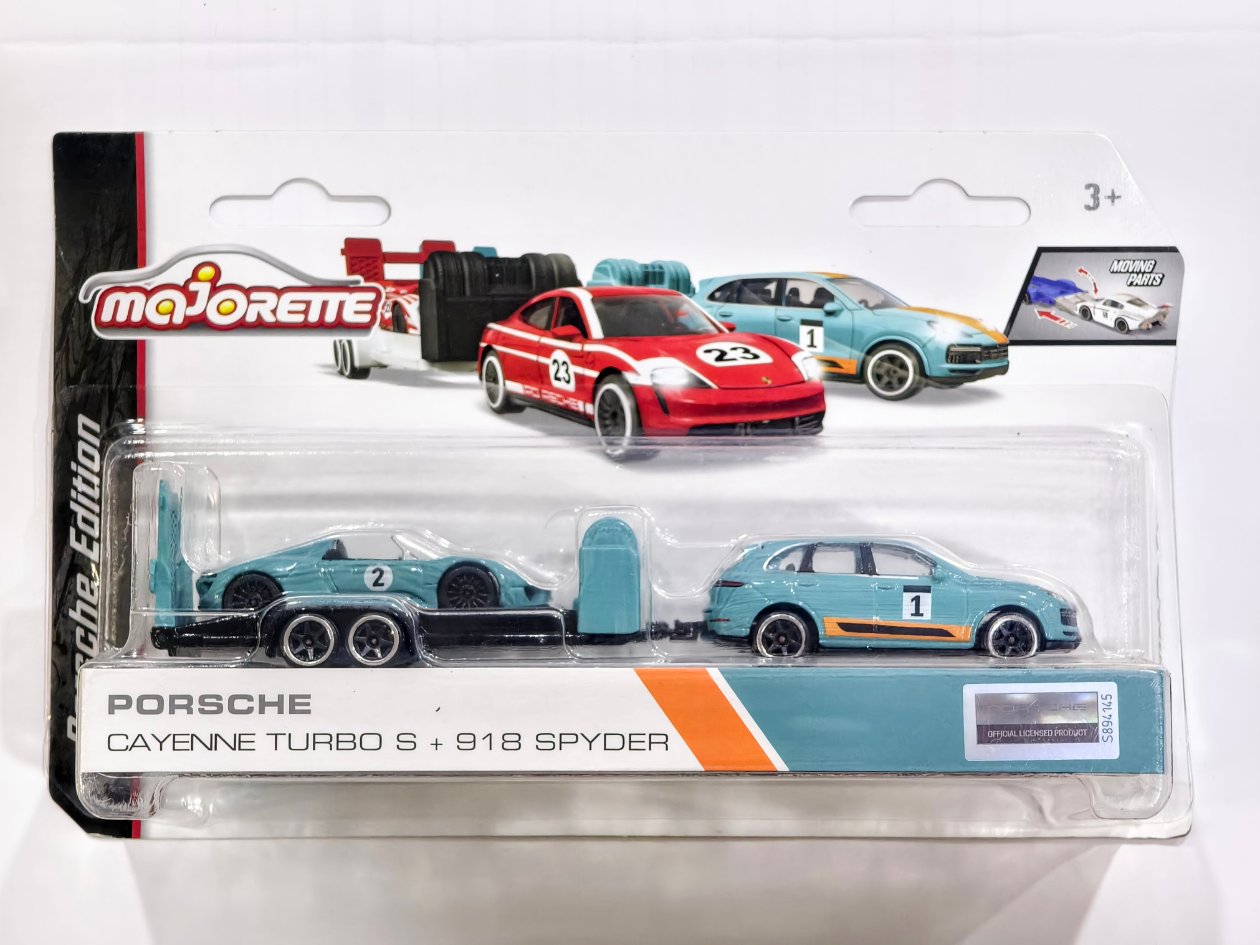Porsche Edition Team Transport Cayenne Turbo S + 918 Spyder Majorette