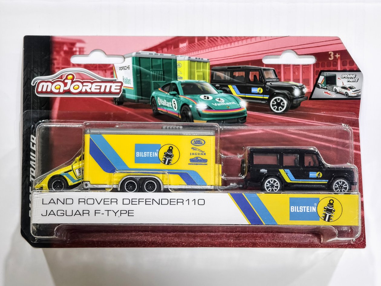 Jaguar Team Transport Land Rover 110 + Jaguar F-Type Race Trailer