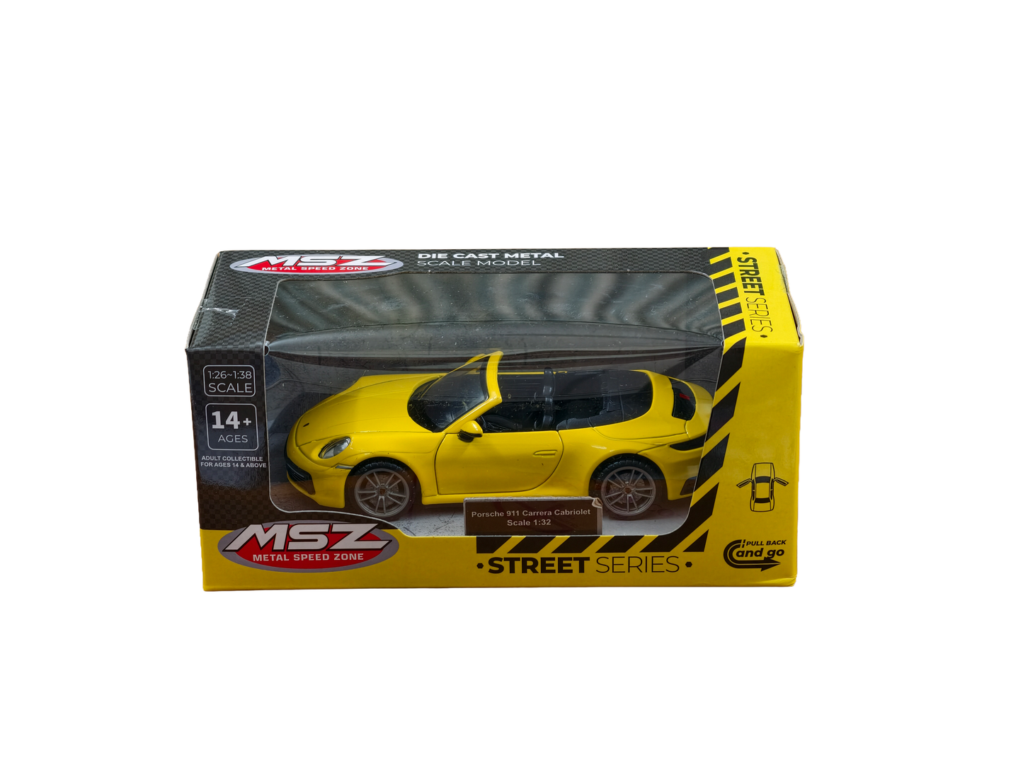 Porsche 911 Carrera Cabriolet Yellow 1:32 MSZ