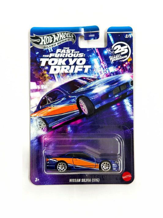 Nissan Silvia (S13) Blue Fast & Furious Tokyo Drift Silver Series