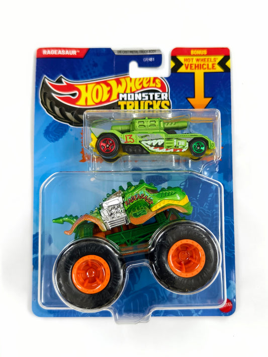Rageasaur with Crushable Car Monster Trucks