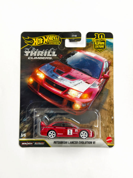 Mitsubishi Lancer Evolution VI Red Car Culture Thrill Climbers