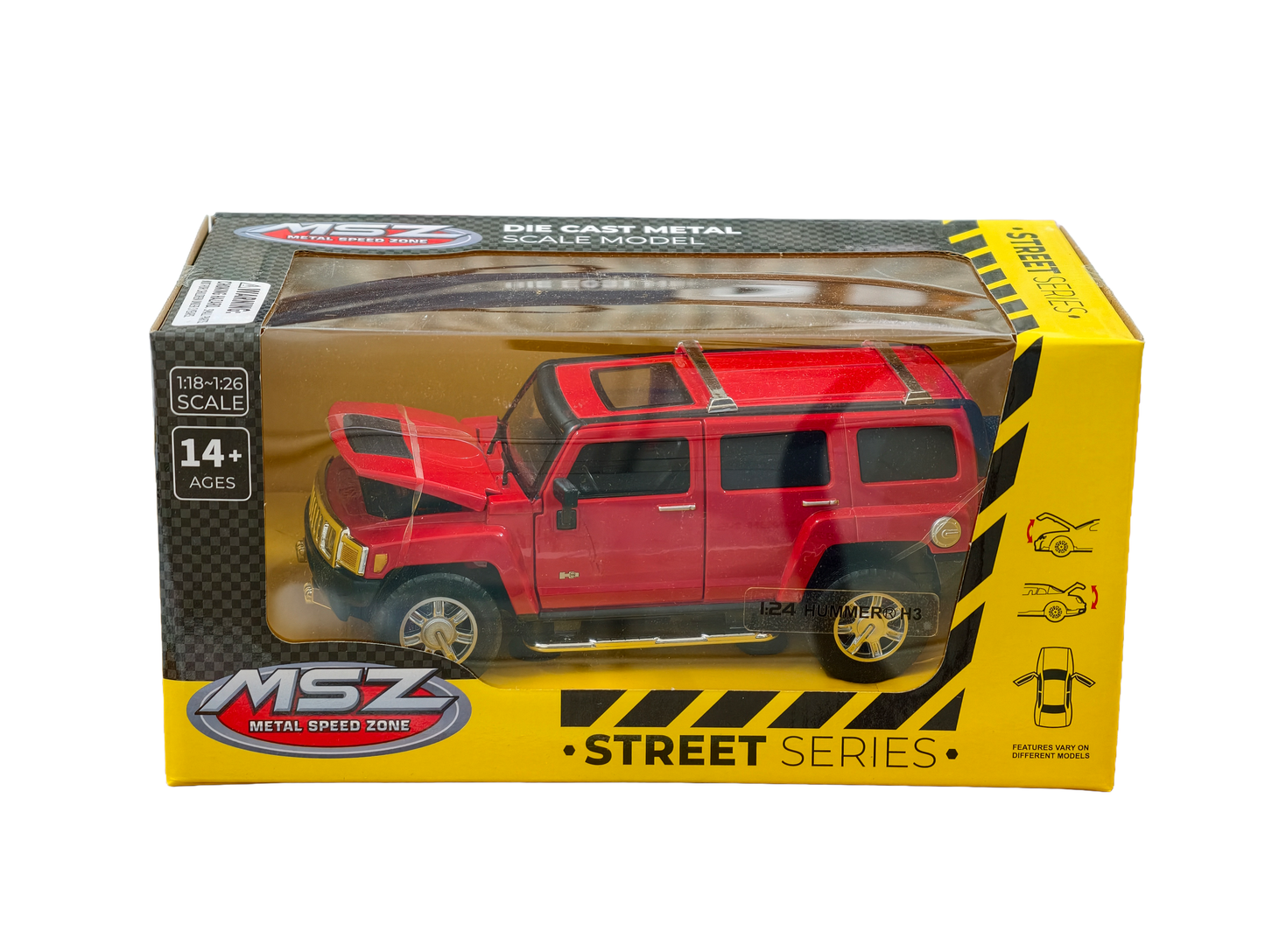 Hummer H3 Red 1:24 MSZ