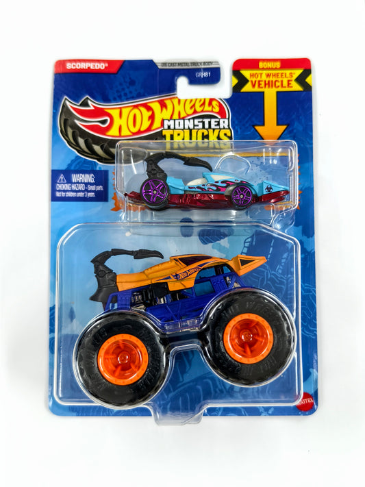 Scorpedo with Crushable Car Monster Trucks