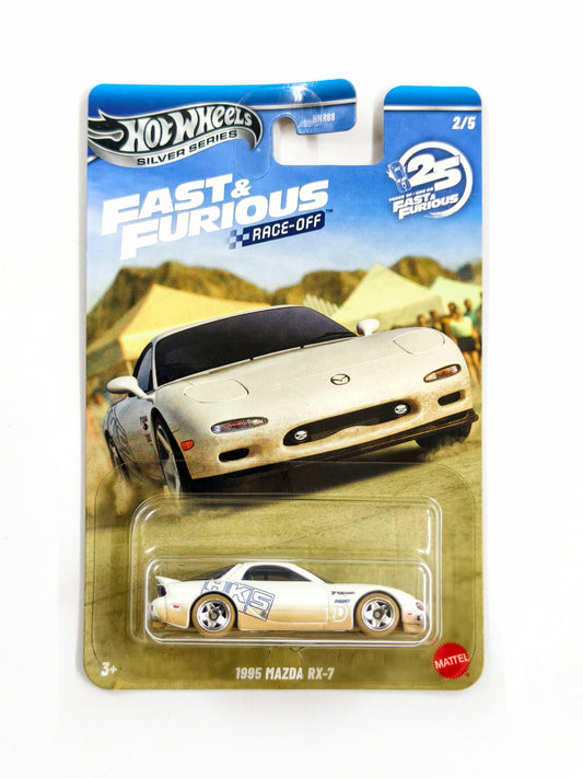 1995 Mazda RX-7 White Fast & Furious Race Off Silver Series